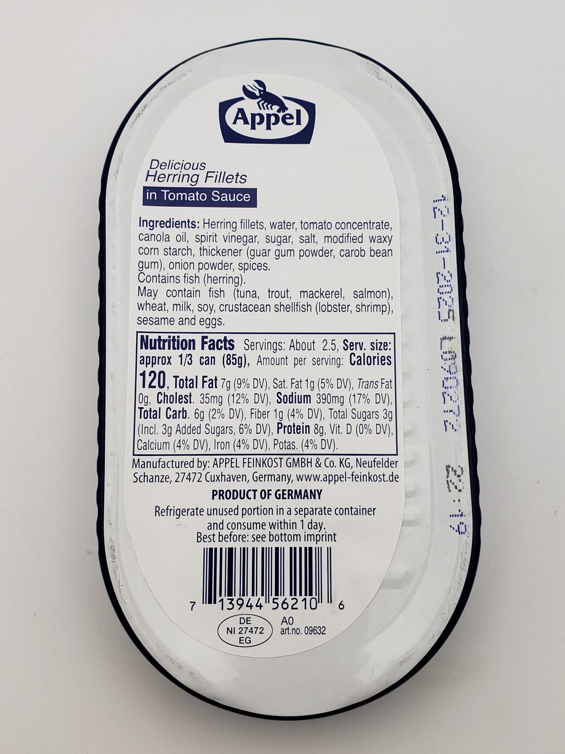 Appel Herring Fillets in Tomato Sauce Rainbow Tomatoes Garden LLC