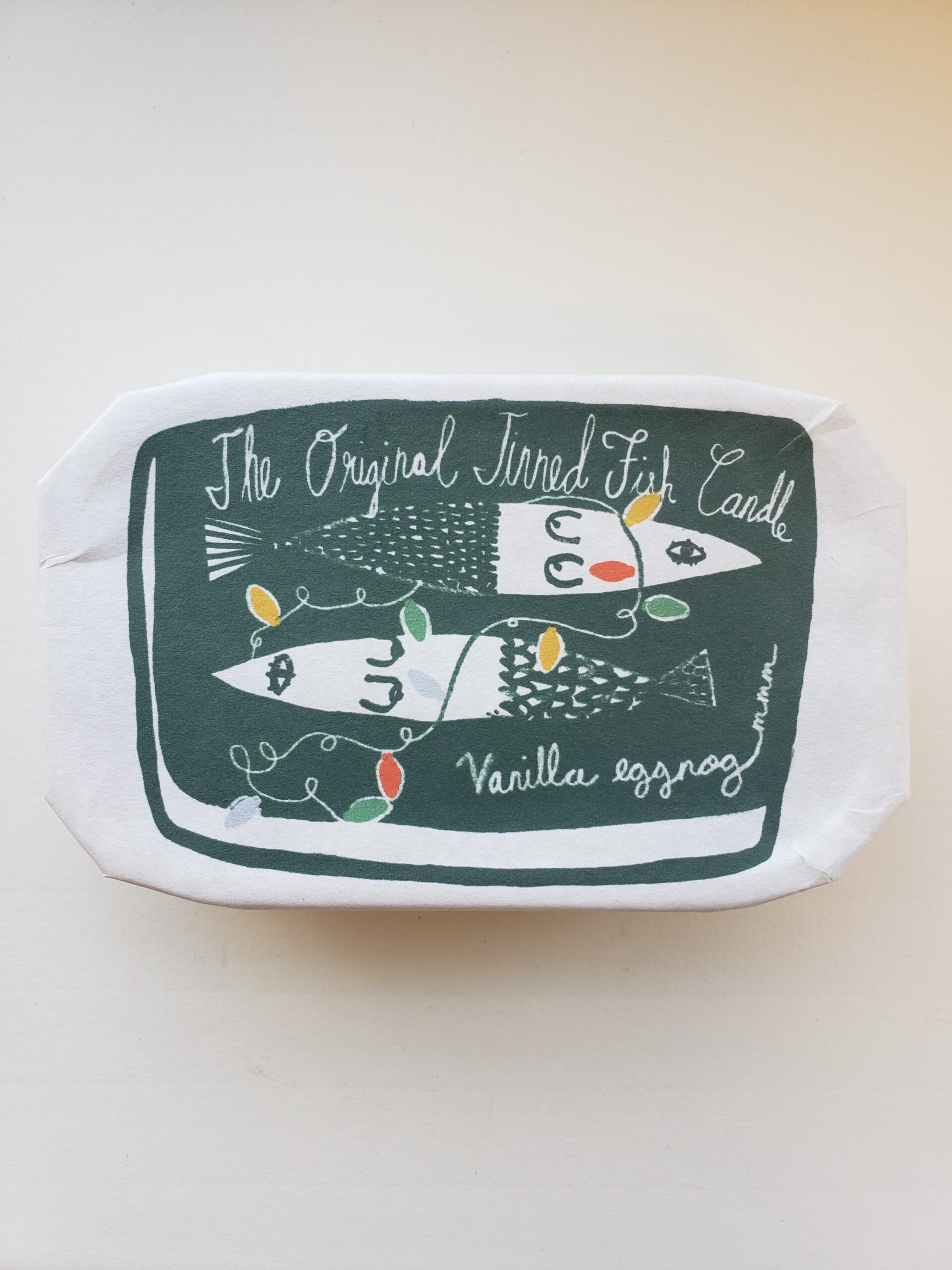 The Original Tinned Fish Candle - Vanilla Eggnog - Rainbow Tomatoes Garden